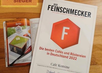 Café Komine, Berlin - Der Feinschmecker - Landessieger 2022 - Referenz - Innovationsberatung REINVENTIS, München - Immobilieninnovation