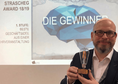 Erik A. Leonavicius gewinnt den Strascheg Award for Excellence in Entrepreneurship Education - Referenz - Innovation, Reinvention und Transformation - REINVENTIS - München